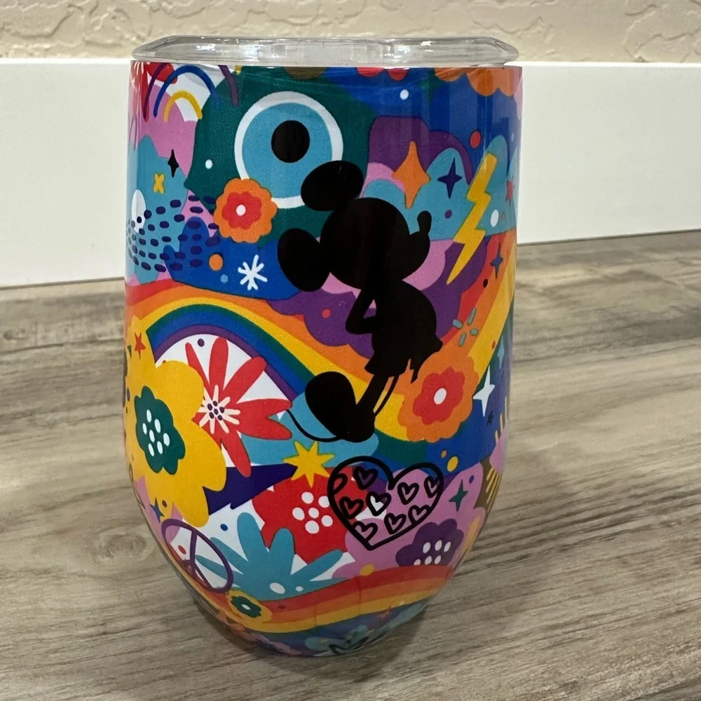 Disney Pride 2024 Collection Rainbow Mickey Stainless Steel Stemless Tumbler